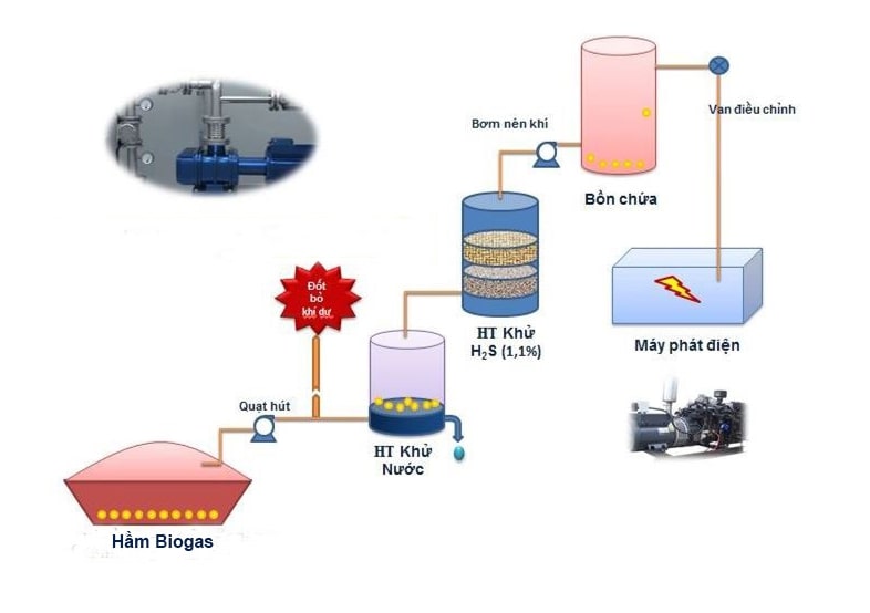 Hầm biogas xử lý nước thải và tạo khí sinh học cho gia đình